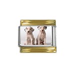 dogs Gold Trim Italian Charm (9mm)