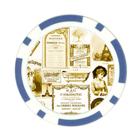 Parisgoldentower Poker Chip (10 Pack) from ArtsNow.com Front