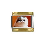 cute_cat Gold Trim Italian Charm (9mm)