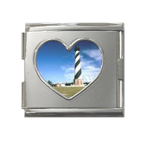 thumbnailCAEXKX9X Mega Link Heart Italian Charm (18mm) from ArtsNow.com Front