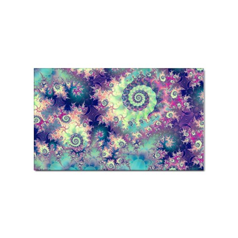 Violet Teal Sea Shells, Abstract Underwater Forest Sticker (Rectangular) from ArtsNow.com Front