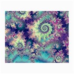 Violet Teal Sea Shells, Abstract Underwater Forest Glasses Cloth (Small)