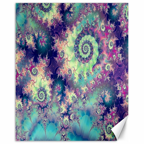 Violet Teal Sea Shells, Abstract Underwater Forest Canvas 16  x 20  from ArtsNow.com 15.75 x19.29  Canvas - 1