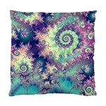 Violet Teal Sea Shells, Abstract Underwater Forest Cushion Case (One Side)