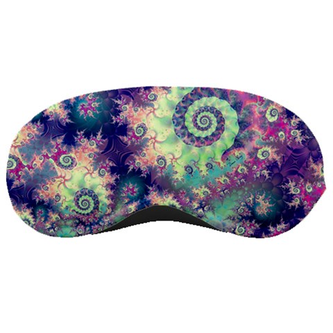 Violet Teal Sea Shells, Abstract Underwater Forest Sleeping Mask from ArtsNow.com Front