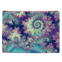 Violet Teal Sea Shells, Abstract Underwater Forest Cosmetic Bag (XXL) from ArtsNow.com Front