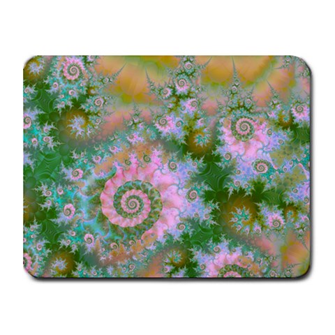 Rose Forest Green, Abstract Swirl Dance Small Mouse Pad (Rectangle) from ArtsNow.com Front