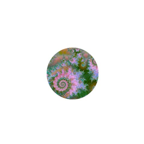 Rose Forest Green, Abstract Swirl Dance 1  Mini Button Magnet from ArtsNow.com Front