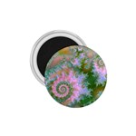 Rose Forest Green, Abstract Swirl Dance 1.75  Button Magnet