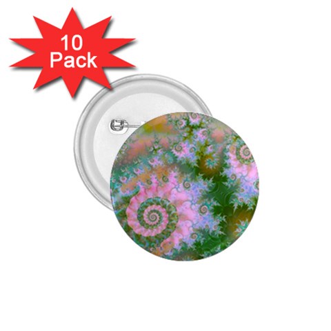 Rose Forest Green, Abstract Swirl Dance 1.75  Button (10 pack) from ArtsNow.com Front