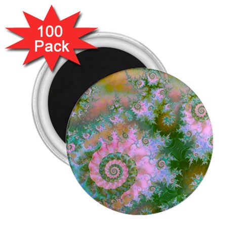 Rose Forest Green, Abstract Swirl Dance 2.25  Button Magnet (100 pack) from ArtsNow.com Front