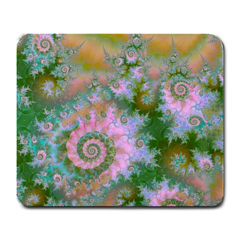 Rose Forest Green, Abstract Swirl Dance Large Mouse Pad (Rectangle) from ArtsNow.com Front