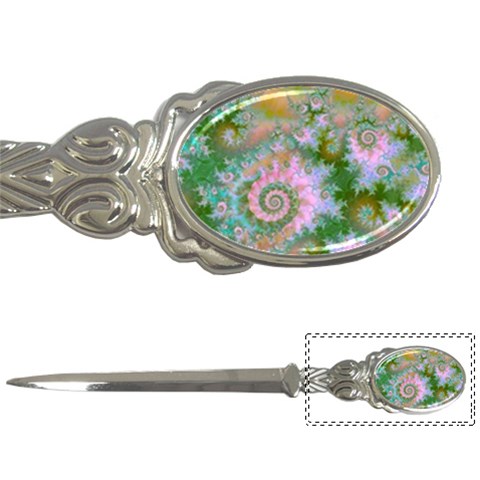 Rose Forest Green, Abstract Swirl Dance Letter Opener from ArtsNow.com Front