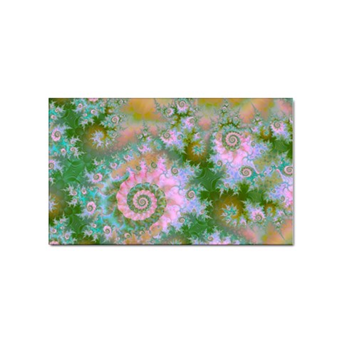 Rose Forest Green, Abstract Swirl Dance Sticker (Rectangle) from ArtsNow.com Front