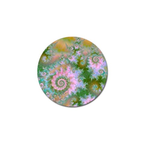 Rose Forest Green, Abstract Swirl Dance Golf Ball Marker from ArtsNow.com Front