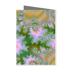 Rose Forest Green, Abstract Swirl Dance Mini Greeting Card (8 Pack) from ArtsNow.com Left