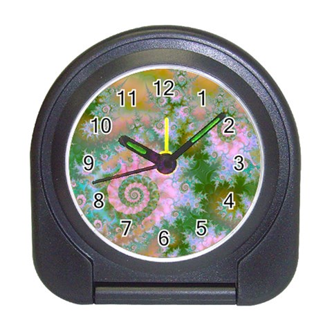 Rose Forest Green, Abstract Swirl Dance Desk Alarm Clock from ArtsNow.com Front