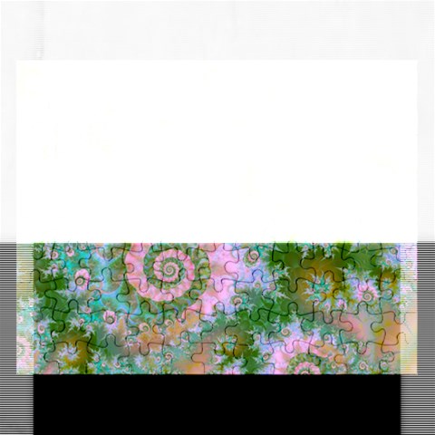 Rose Forest Green, Abstract Swirl Dance Jigsaw Puzzle (Rectangle) from ArtsNow.com Front