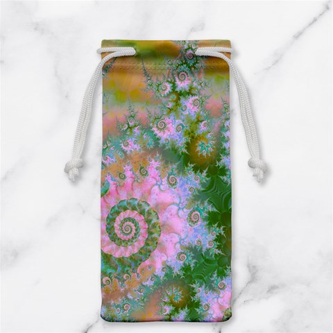 Rose Forest Green, Abstract Swirl Dance Jewelry Bag from ArtsNow.com Back