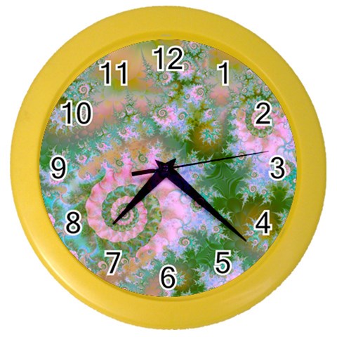 Rose Forest Green, Abstract Swirl Dance Wall Clock (Color) from ArtsNow.com Front