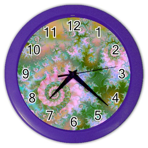 Rose Forest Green, Abstract Swirl Dance Wall Clock (Color) from ArtsNow.com Front