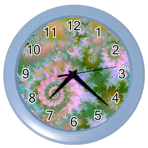 Rose Forest Green, Abstract Swirl Dance Wall Clock (Color) from ArtsNow.com Front