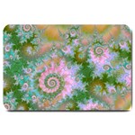 Rose Forest Green, Abstract Swirl Dance Large Door Mat