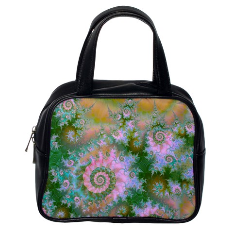 Rose Forest Green, Abstract Swirl Dance Classic Handbag (One Side) from ArtsNow.com Front