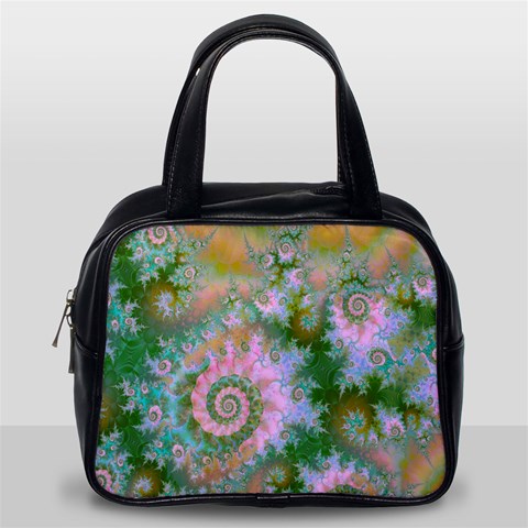 Rose Forest Green, Abstract Swirl Dance Classic Handbag (Two Sides) from ArtsNow.com Back