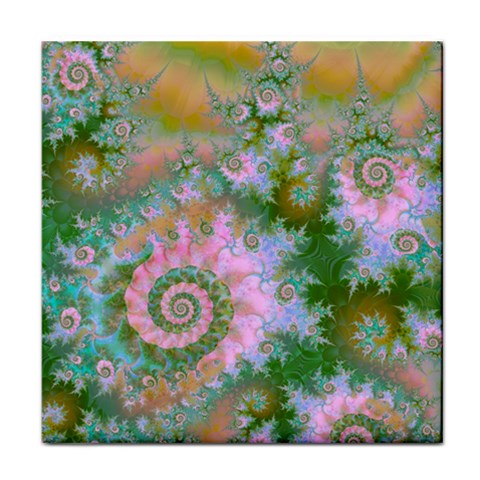 Rose Forest Green, Abstract Swirl Dance Face Towel from ArtsNow.com Front