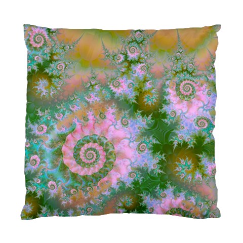 Rose Forest Green, Abstract Swirl Dance Cushion Case (Two Sided)  from ArtsNow.com Back