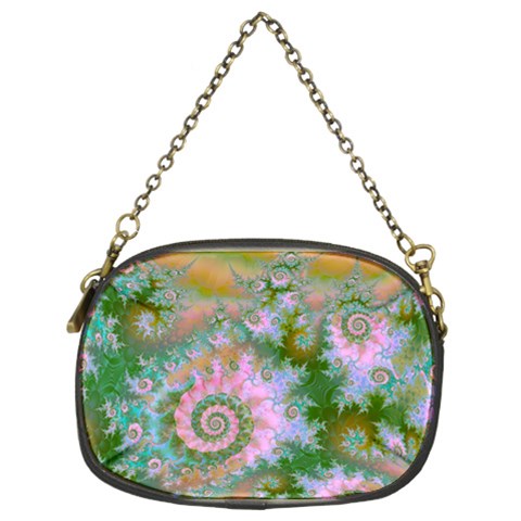 Rose Forest Green, Abstract Swirl Dance Chain Purse (Two Sided)  from ArtsNow.com Back