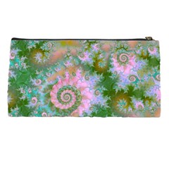 Rose Forest Green, Abstract Swirl Dance Pencil Case from ArtsNow.com Back