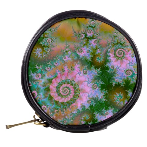 Rose Forest Green, Abstract Swirl Dance Mini Makeup Case from ArtsNow.com Back