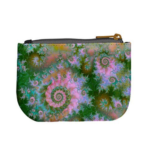 Rose Forest Green, Abstract Swirl Dance Coin Change Purse from ArtsNow.com Back