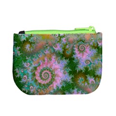 Rose Forest Green, Abstract Swirl Dance Coin Change Purse from ArtsNow.com Back