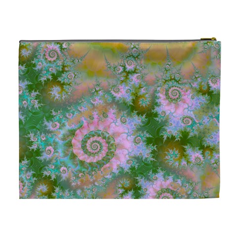 Rose Forest Green, Abstract Swirl Dance Cosmetic Bag (XL) from ArtsNow.com Back