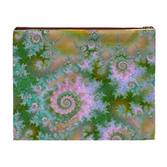 Rose Forest Green, Abstract Swirl Dance Cosmetic Bag (XL) from ArtsNow.com Back