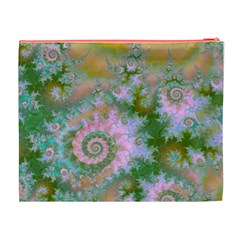 Rose Forest Green, Abstract Swirl Dance Cosmetic Bag (XL) from ArtsNow.com Back