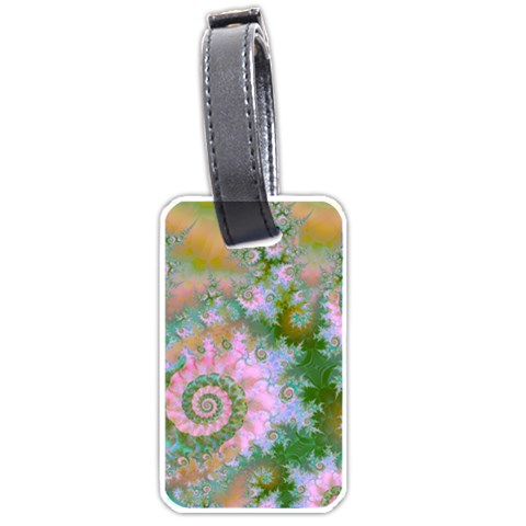 Rose Forest Green, Abstract Swirl Dance Luggage Tag (One Side) from ArtsNow.com Front