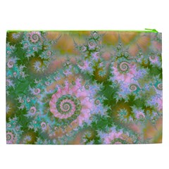 Rose Forest Green, Abstract Swirl Dance Cosmetic Bag (XXL) from ArtsNow.com Back