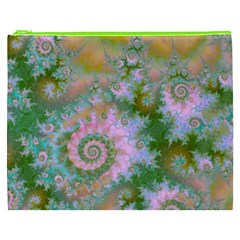 Rose Forest Green, Abstract Swirl Dance Cosmetic Bag (XXXL) from ArtsNow.com Front