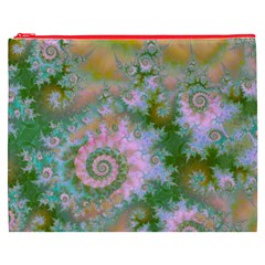 Rose Forest Green, Abstract Swirl Dance Cosmetic Bag (XXXL) from ArtsNow.com Front