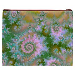 Rose Forest Green, Abstract Swirl Dance Cosmetic Bag (XXXL) from ArtsNow.com Back