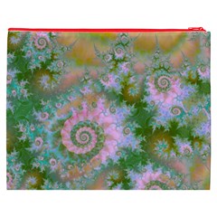 Rose Forest Green, Abstract Swirl Dance Cosmetic Bag (XXXL) from ArtsNow.com Back