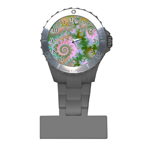 Rose Forest Green, Abstract Swirl Dance Nurses Watch from ArtsNow.com Front