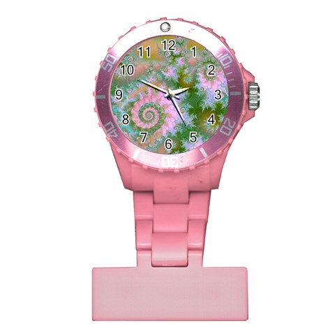 Rose Forest Green, Abstract Swirl Dance Nurses Watch from ArtsNow.com Front