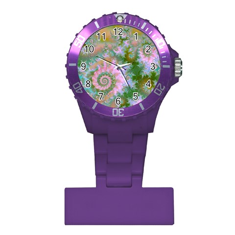 Rose Forest Green, Abstract Swirl Dance Nurses Watch from ArtsNow.com Front