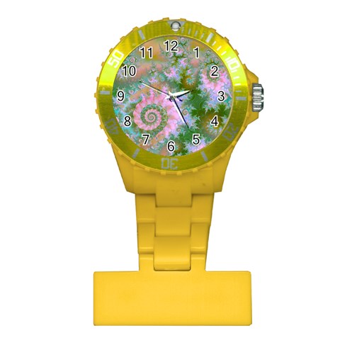 Rose Forest Green, Abstract Swirl Dance Nurses Watch from ArtsNow.com Front