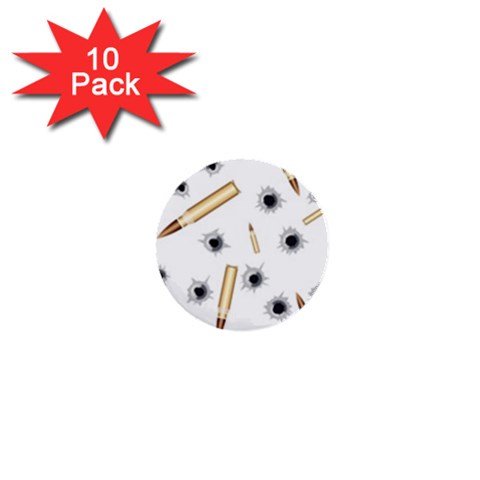 Bulletsnbulletholes 1  Mini Button (10 pack) from ArtsNow.com Front